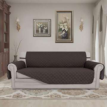 Easy-Going Reversible Oversized Couch Cover for 3 Cushion Couch Sofa Cover for Dogs Water Resistant ...