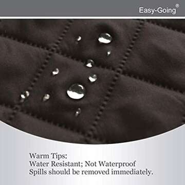 Easy-Going Reversible Oversized Couch Cover for 3 Cushion Couch Sofa Cover for Dogs Water Resistant Furniture Protector Cover with Foam Sticks for Pet (Oversized Sofa, Chocolate/Chocolate)