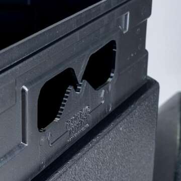 Commercial Zone 732101 Open-Top Indoor/Outdoor Square 42 Gallon Large Waste Trash Container Bin, Black