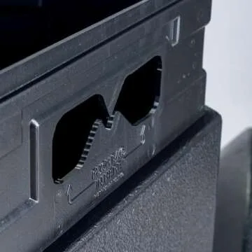 Commercial Zone 732101 Open-Top Indoor/Outdoor Square 42 Gallon Large Waste Trash Container Bin, Black