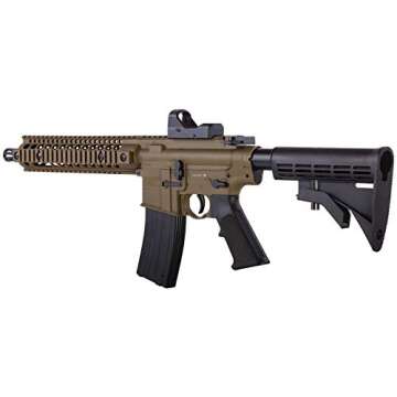 Crosman CFAR1X Full Auto R1 CO2-Powered BB Air Rifle And Red Dot Sight, Black/FDE