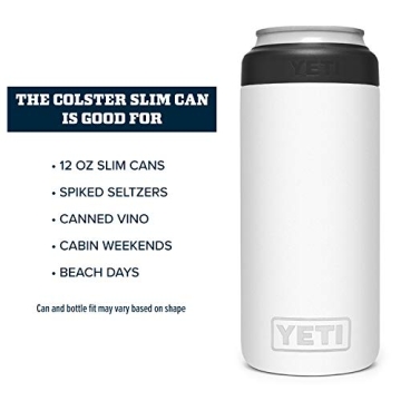 YETI Slim Can Insulator for 12 oz Slim Cans in White
