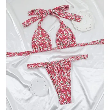 Stylish Women Thong Bikini Set for Beach and Pool