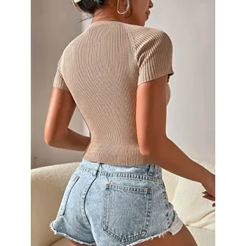 Stylish SOLY HUX Sweetheart Neck Crop Top for Women