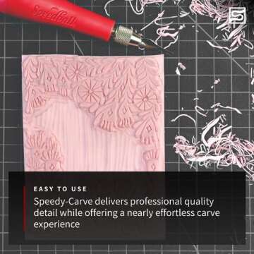 Speedball 3471 Super Value Block Printing Starter Kit – Includes Ink, Brayer, Lino Handle and Cutters, Speedy-Carve