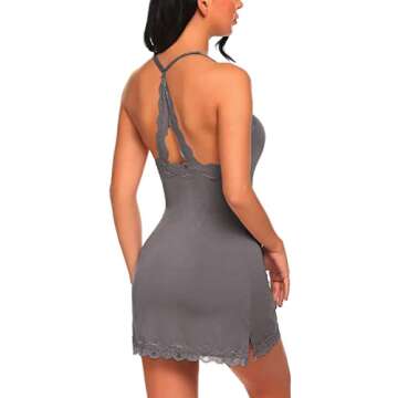 Avidlove Sexy Chemise Nightgown - Soft Sleepwear