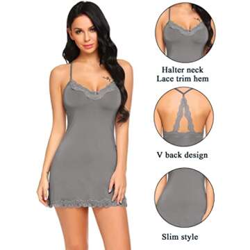 Avidlove Sexy Chemise Nightgown - Soft Sleepwear