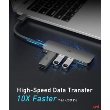 uni USB C to USB Hub Multiport Adapter 4 Ports High-Speed