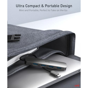 uni USB C to USB Hub Multiport Adapter 4 Ports High-Speed