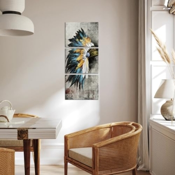 Transformative Native American Canvas Art Prints Set of 3