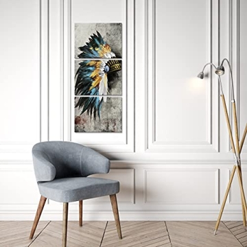 Transformative Native American Canvas Art Prints Set of 3