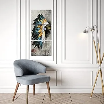 Transformative Native American Canvas Art Prints Set of 3