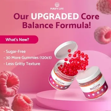 Sugar-Free Biotin Gummies 120ct for Women & Men