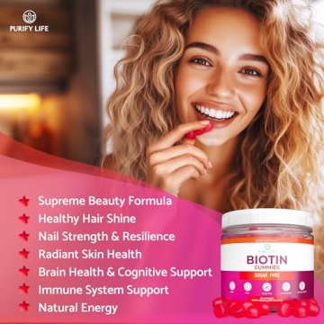Sugar-Free Biotin Gummies 120ct for Women & Men
