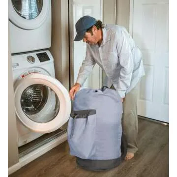 VividPaw Laundry Bag Extra Large Heavy Duty, Laundry Backpack for College students, Travel Laundry Bags with Adjustable Strap, Dirty Clothes Hamper, College Dorm Room Essentials (Grey)