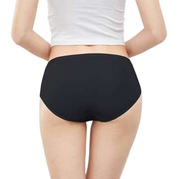 Dec Mocare Maternity Underwear Under Bump Womens Cotton Pregnancy Maternity Panties 5 Pack (Large, Black/Beige)