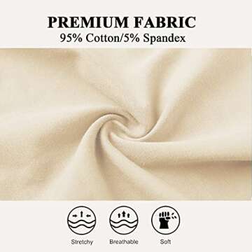 Dec Mocare Maternity Underwear Under Bump Womens Cotton Pregnancy Maternity Panties 5 Pack (Large, Black/Beige)