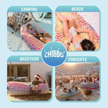 Chillbo Shwaggins Inflatable Couch – Cool Inflatable Chair Easy Setup Perfect for Hiking Gear, Bea...
