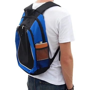 Flask for Liquor and Funnel - 8 Oz Leak Proof 18/8 Stainless Steel Pocket Hip Flask with Brown Leather Cover for Discrete Shot Drinking of Alcohol, Whiskey, Rum and Vodka | Gift for Men