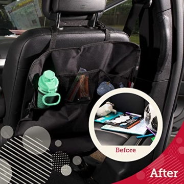 Lusso Gear Heavy Duty Kick Mats - Car Seat Organizer