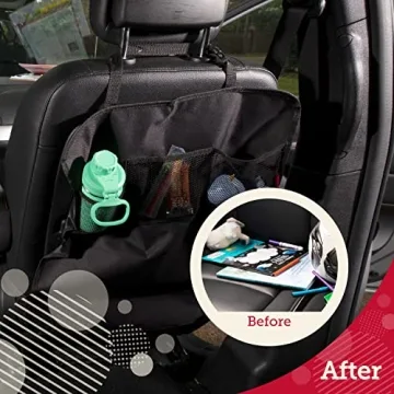 Lusso Gear Heavy Duty Kick Mats - Car Seat Organizer