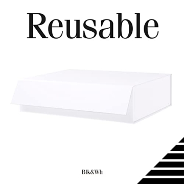 BLK&WH 6 Large Gift Boxes with Magnetic Closure