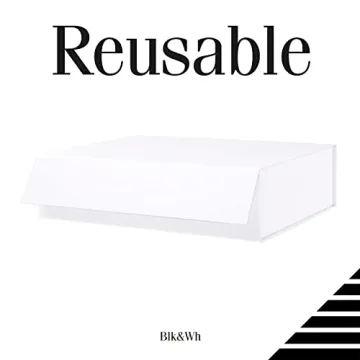 BLK&WH 6 Large Gift Boxes with Magnetic Closure