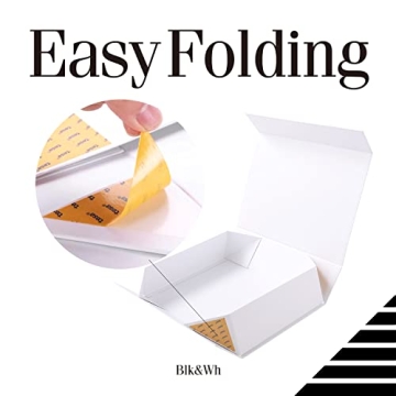 BLK&WH 6 Large Gift Boxes with Magnetic Closure