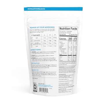 King Arthur Flour Gluten Free Protein Pancake Mix, Non-GMO Project Verified, No Sugar Added, Non-Dairy, 12 Oz