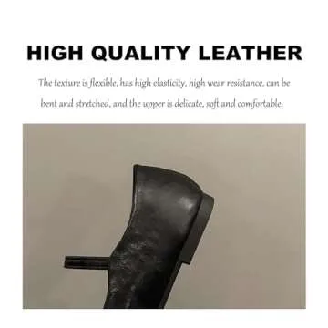 Women's Classic Leather Square Toe Flat Mary Jane Shoes Fashion Slip On Buckle Casual Ballet Shoes Comfortable Closed Toe Office Work Dress Shoes (brown, Adult, Women, 6, Numeric, US Footwear Size System, Medium)