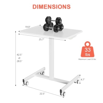 Portable Adjustable Height Laptop Desk for Home and Office