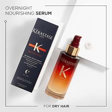Kerastase Nutritive 8HR Magic Night Hair Serum | Overnight Beauty Sleep Nourishing Serum | Deeply Conditions From Nutrients Lost | Reduces Tangles & Prevents Frizz | For All Hair Types | 3.04 Fl Oz