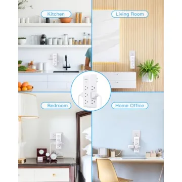 9-in-1 Surge Protector Rotating Plug Outlet Extender