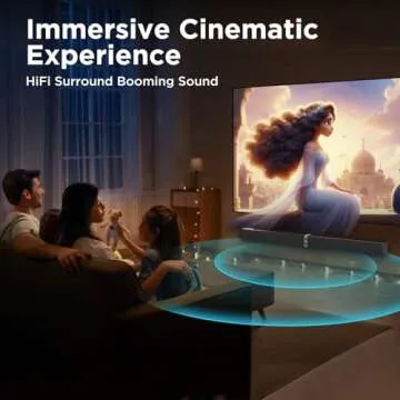 MZEIBO Sound Bar for Smart TV, 80W Bluetooth Soundbar 2 in 1 Detachable Design, Deep Bass, Home Theater Surround Sound, ARC/Optical/AUX Connections for TV/PC/Gaming/Projectors