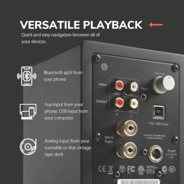 Audioengine A2 Plus Wireless Speakers - Elegant & Powerful Sound