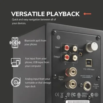 Audioengine A2 Plus Wireless Speakers - Elegant & Powerful Sound