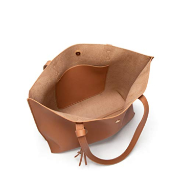 Dreubea Faux Leather Tote Bag Big Capacity Stylish Handbag