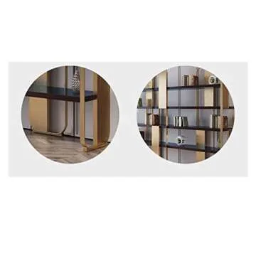 Children Kids Bookshelf Light Luxury Bookshelf Modern Living Room Floor Display Rack Simple Stainless Steel Whole Wall Creative Rack Book Storage Organizer Shelves (Color : Gold, Size : Large)