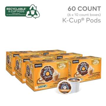 The Original Donut Shop Pumpkin Caramel Cheesecake Latte, Keurig Single Serve K-Cup Pods, 60 Count