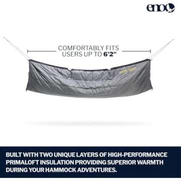 ENO, Vulcan UnderQuilt - Protective and Warm Hammock Underquilt with Synthetic Insulation - for Camp...