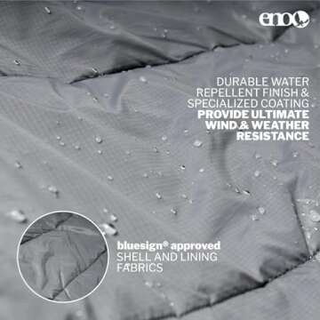 ENO, Vulcan UnderQuilt - Protective and Warm Hammock Underquilt with Synthetic Insulation - for Camping, Hiking, Backpacking, Festival, Travel, or The Beach - Storm