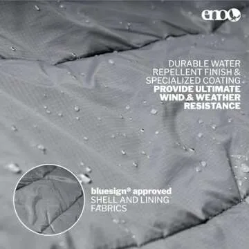 ENO, Vulcan UnderQuilt - Protective and Warm Hammock Underquilt with Synthetic Insulation - for Camping, Hiking, Backpacking, Festival, Travel, or The Beach - Storm