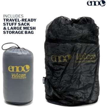 ENO, Vulcan UnderQuilt - Protective and Warm Hammock Underquilt with Synthetic Insulation - for Camping, Hiking, Backpacking, Festival, Travel, or The Beach - Storm