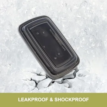 Ezalia 50 Pack- Meal Prep Containers 32oz, Plastic Food Prep Containers Reusable, Leakproof To Go Food Containers with Lids, BPA-Free, Microwave/Dishwasher/Freezer Safe