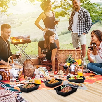 Ezalia 50 Pack- Meal Prep Containers 32oz, Plastic Food Prep Containers Reusable, Leakproof To Go Food Containers with Lids, BPA-Free, Microwave/Dishwasher/Freezer Safe