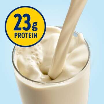 Glucerna Hunger Smart Meal Size Shake, Diabetic Drink to Support Blood Sugar Management, 23g Protein, 250 Calories, Classic Vanilla, 16-fl-oz Carton, 12 Count