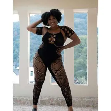 ZileZile Women's See Through Cut Out Jumpsuit Black