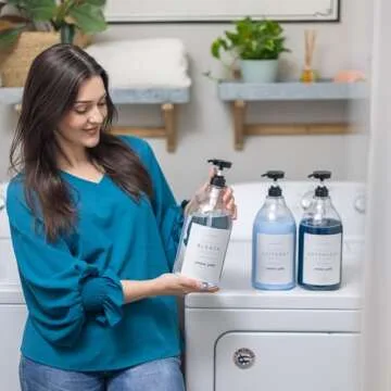 Stylish Liquid Bleach Dispenser Set for Laundry Room Organization