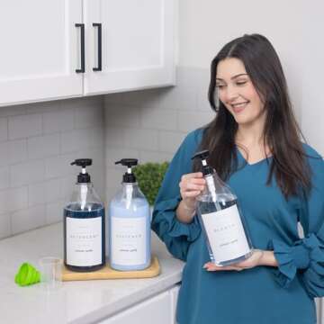 Stylish Liquid Bleach Dispenser Set for Laundry Room Organization