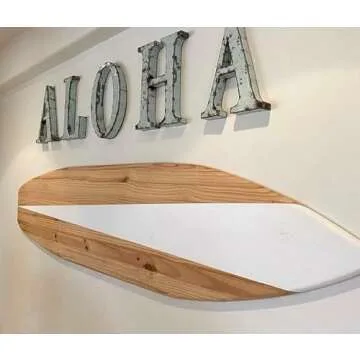 6-Foot Handmade Surfboard Wall Art - Coastal Decor